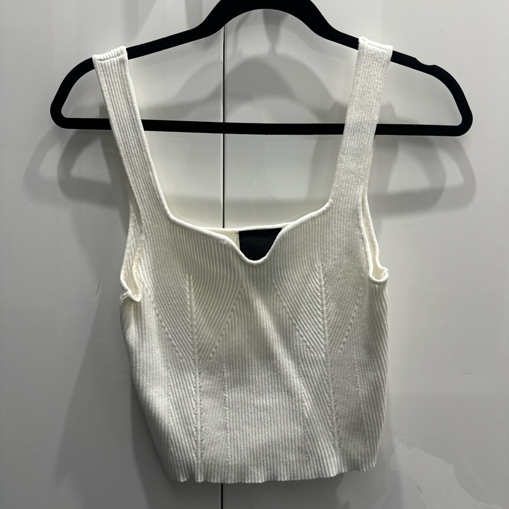 Chic Knit Tank Top in Cream
